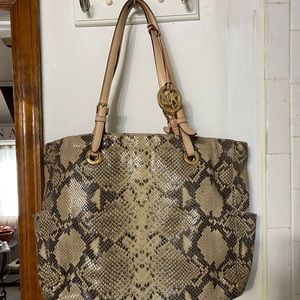 Tawny python Michael Kors handbag
